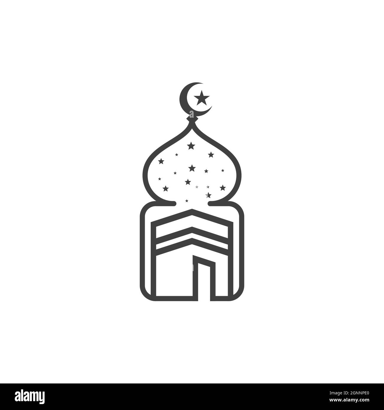Die kaaba Vektor-illustration Icon Design vorlage Stockfoto