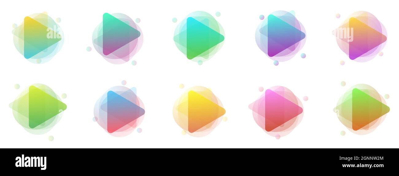 Farbenfrohe Banner. Set von kreativen geometrischen Banner. Vektorgrafik. Abstrakte Hintergründe Stock Vektor