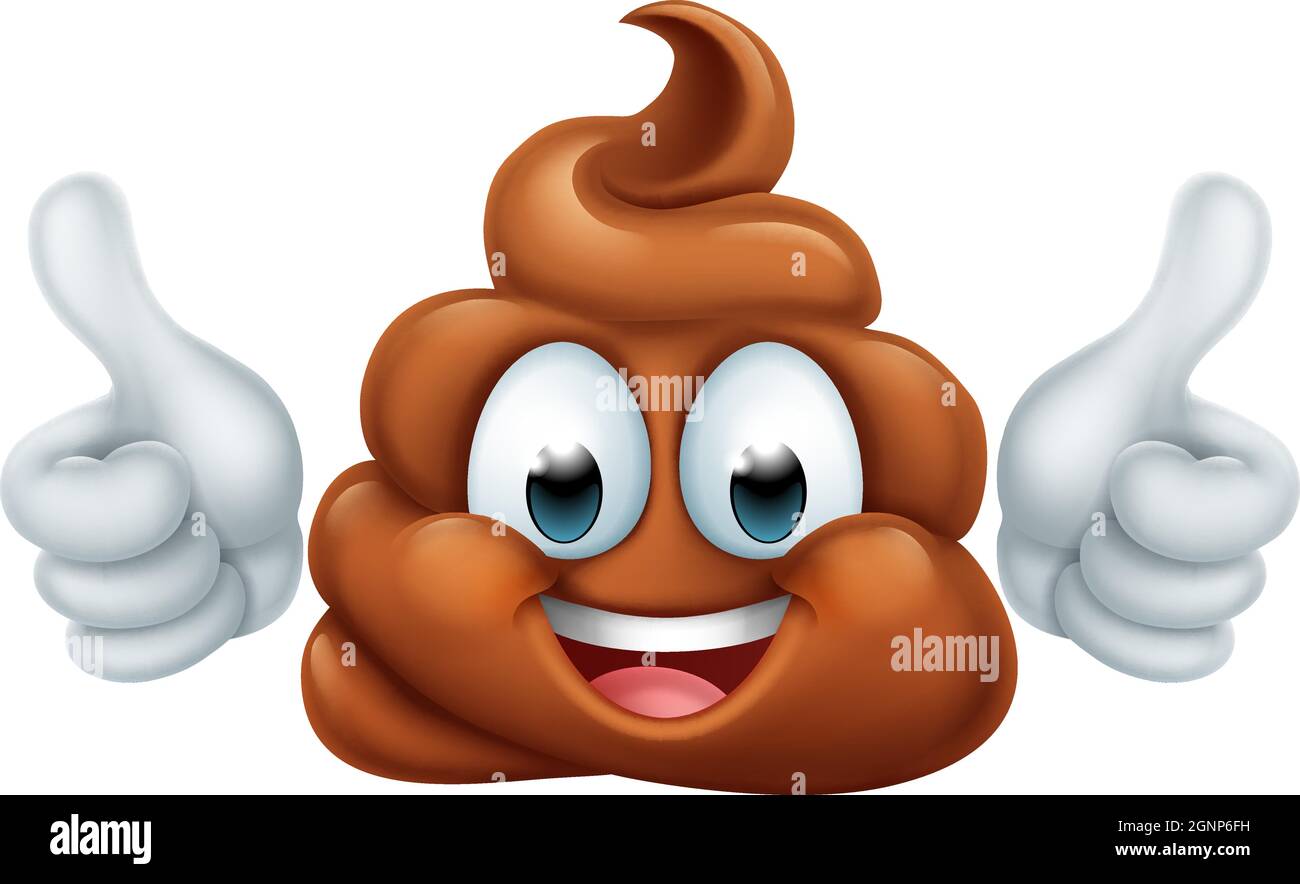 Fröhliches Poop Poo Emoticon Poomoji EmojiSymbol