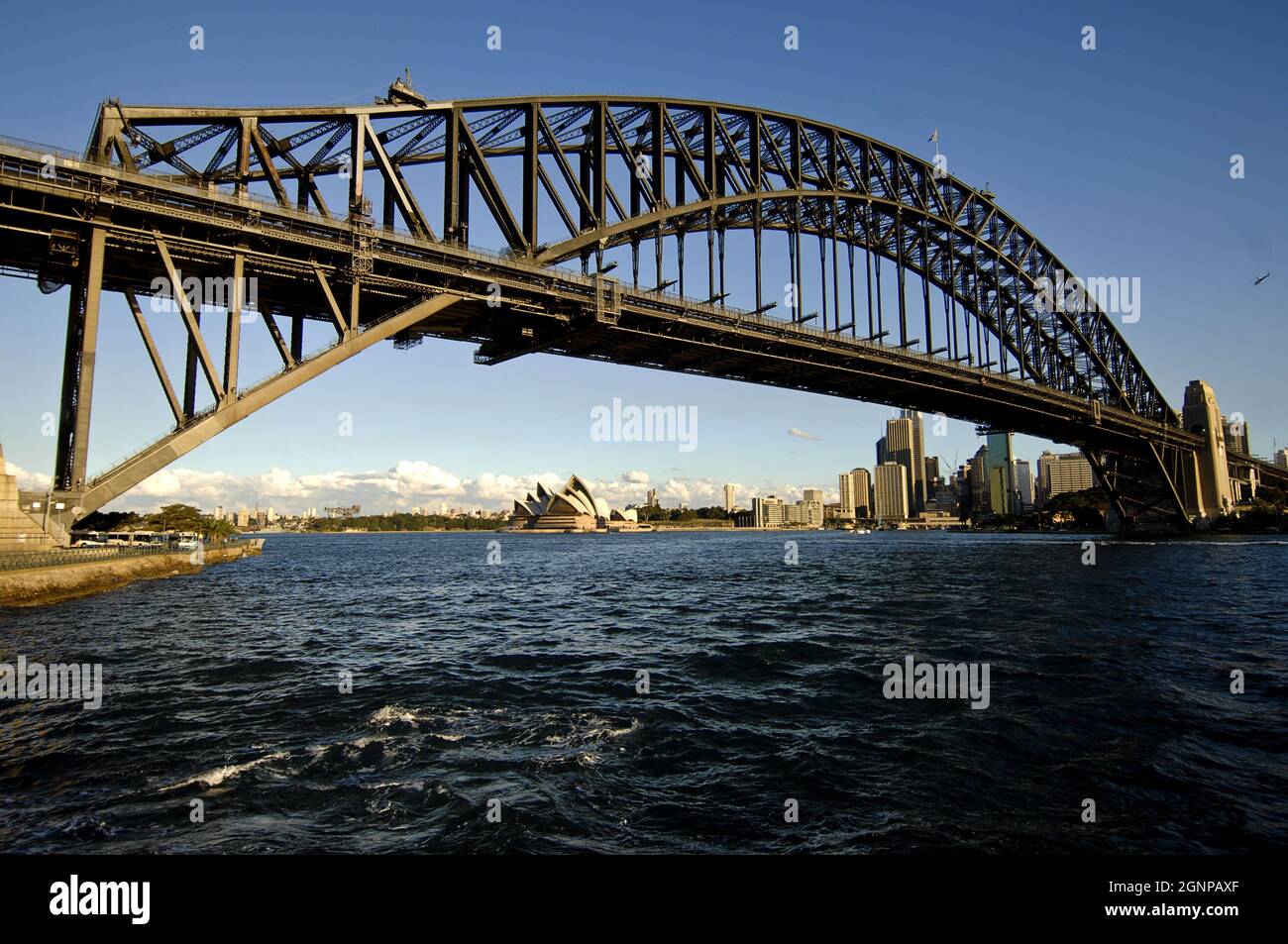 Harbour Bridge mit Skyline von Sydney, Deutschland, Sydney Stockfoto