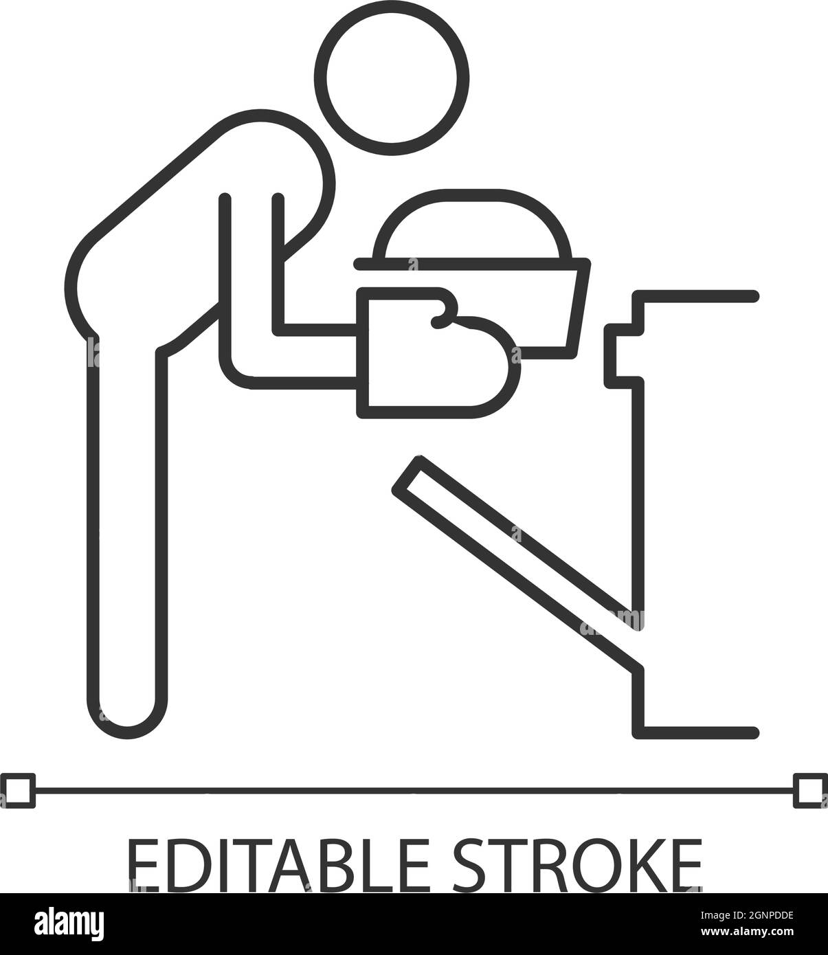 Lineares Symbol für Backen Stock Vektor