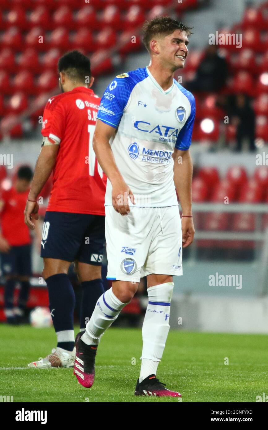 BUENOS AIRES, 26.09.2021: Independiente und Godoy Cruz spielen für den 13. Termin des Professional League Tournaments im Libertadores de América Stadium Stockfoto