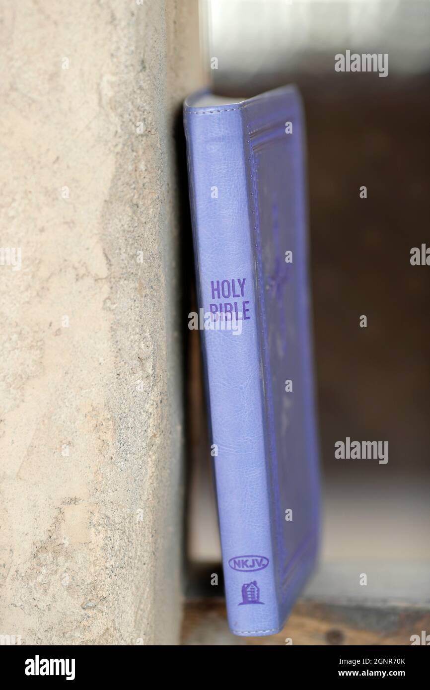 Heilige Bibel. Religiöses Buch. Stockfoto