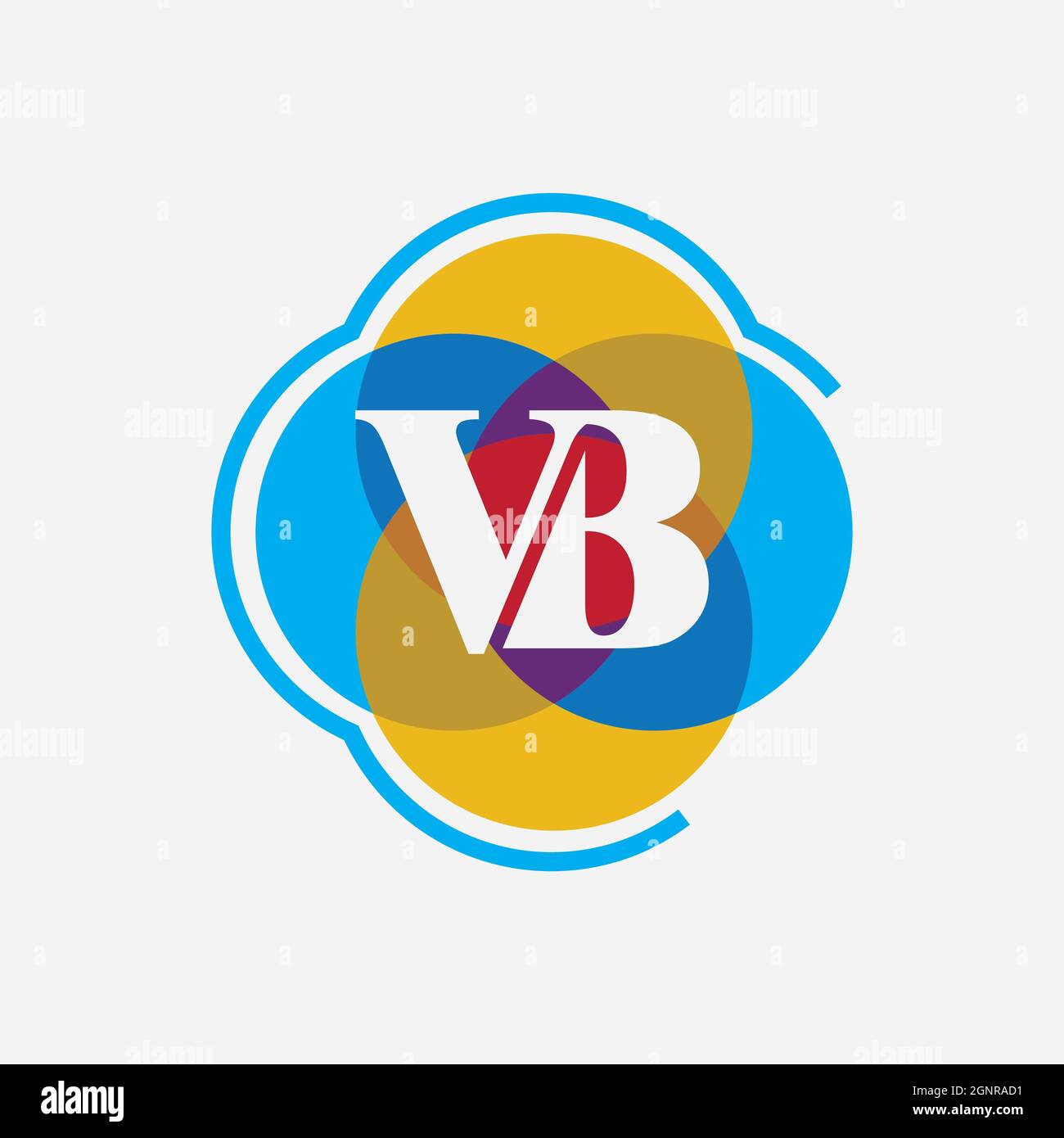 Alphabet Buchstaben Initialen Monogram Logo BV, VB, B und V Stockfoto