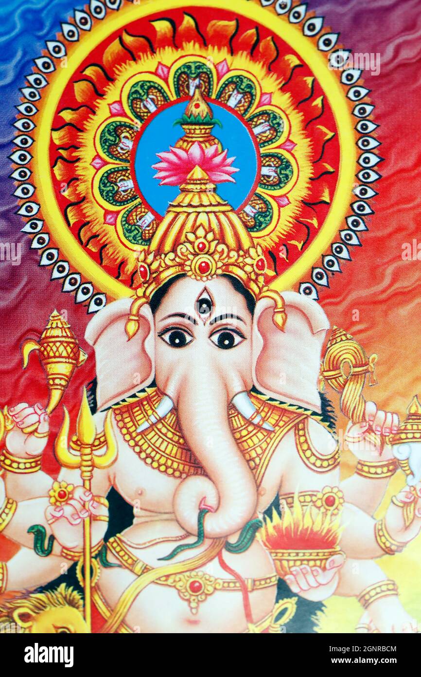Ganesha oder Ganapati : der Elefant führte hinduistischen gott. Stockfoto