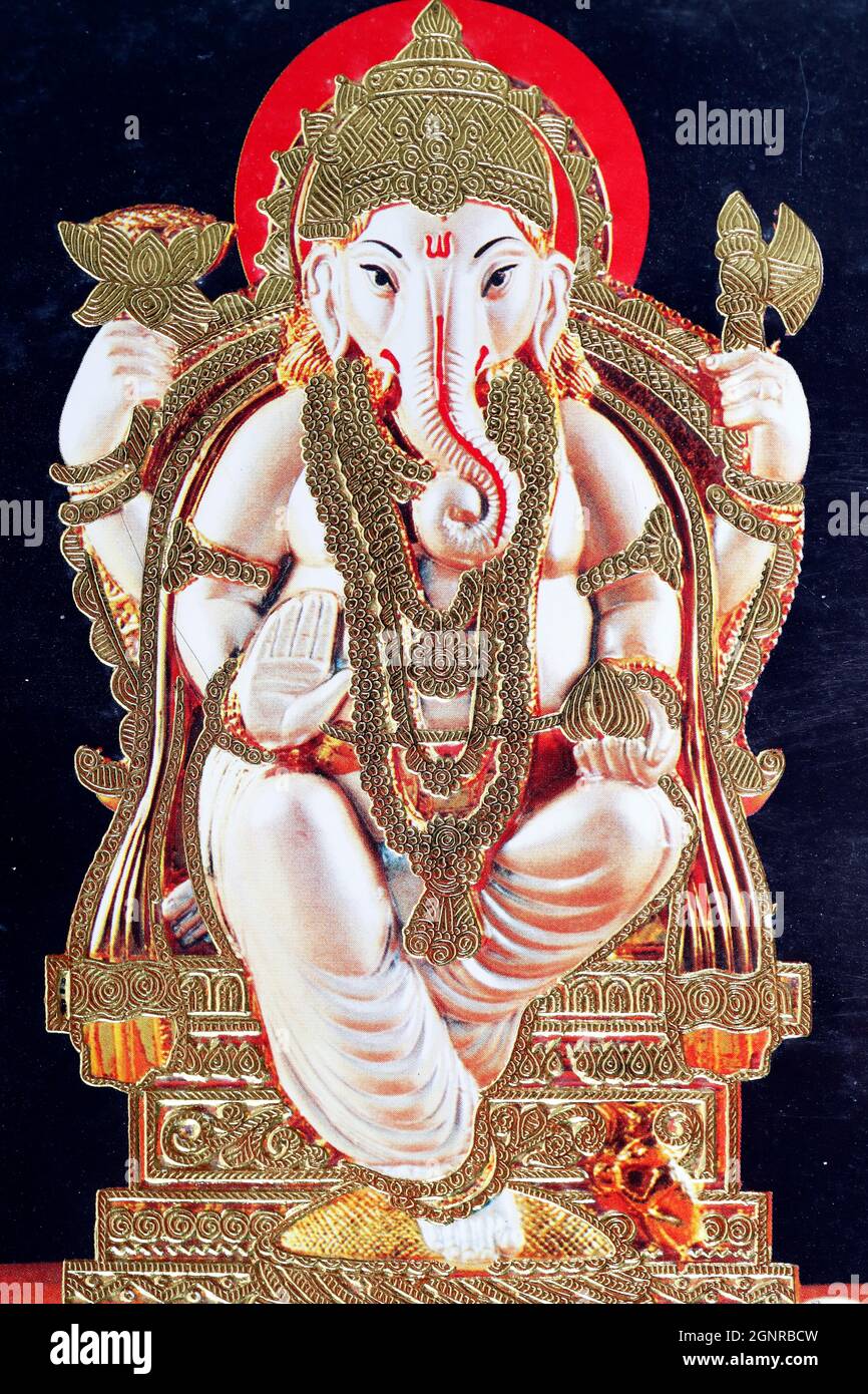 Ganesha oder Ganapati : der Elefant führte hinduistischen gott. Stockfoto