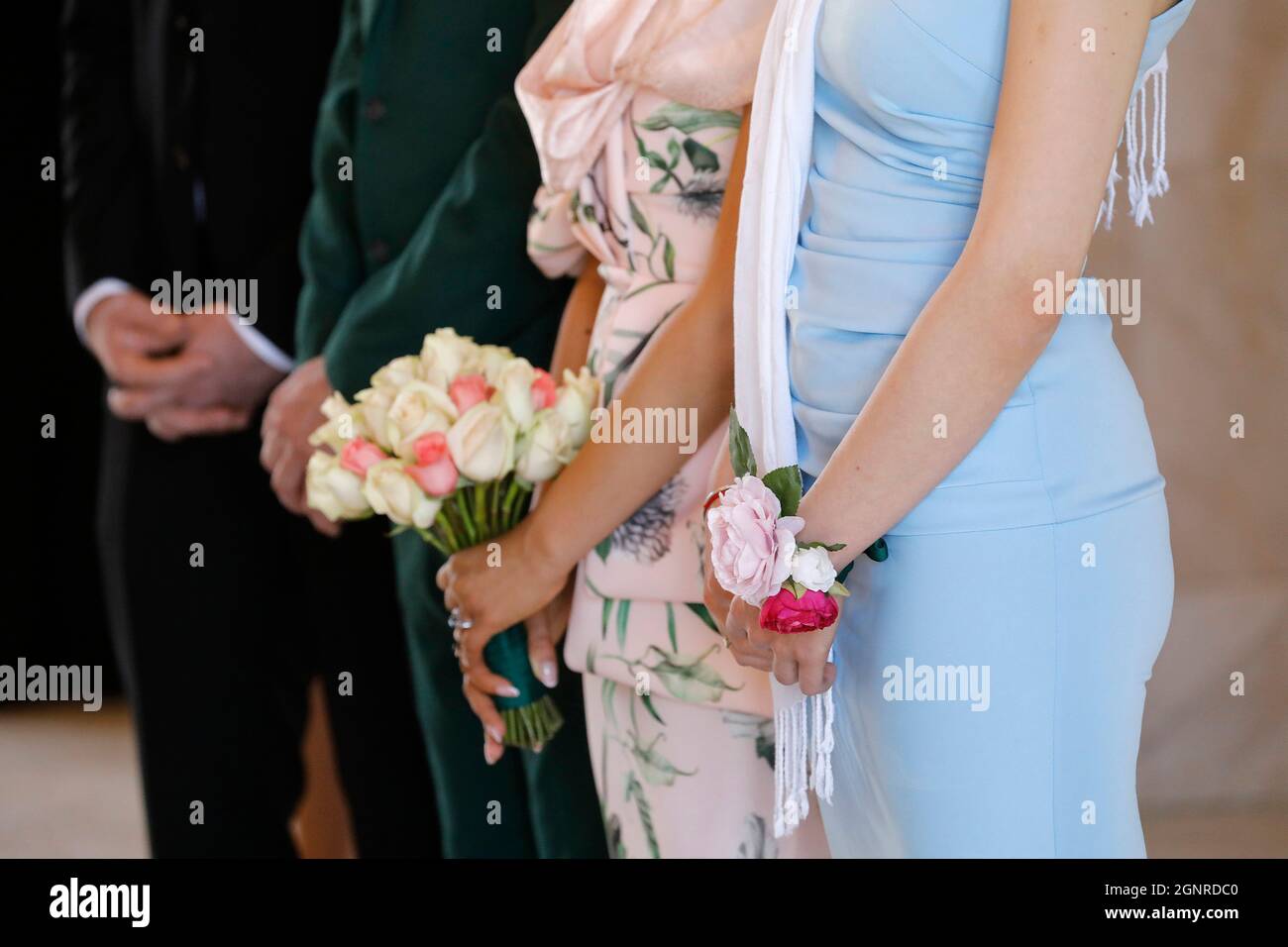 Hochzeit im Kloster Curchi, Moldawien Stockfoto