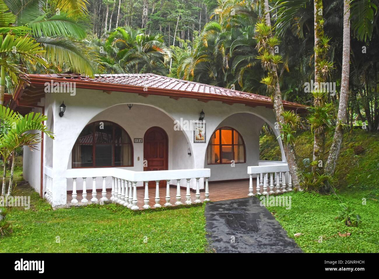 Hotelhütte in Costa Rica Stockfoto