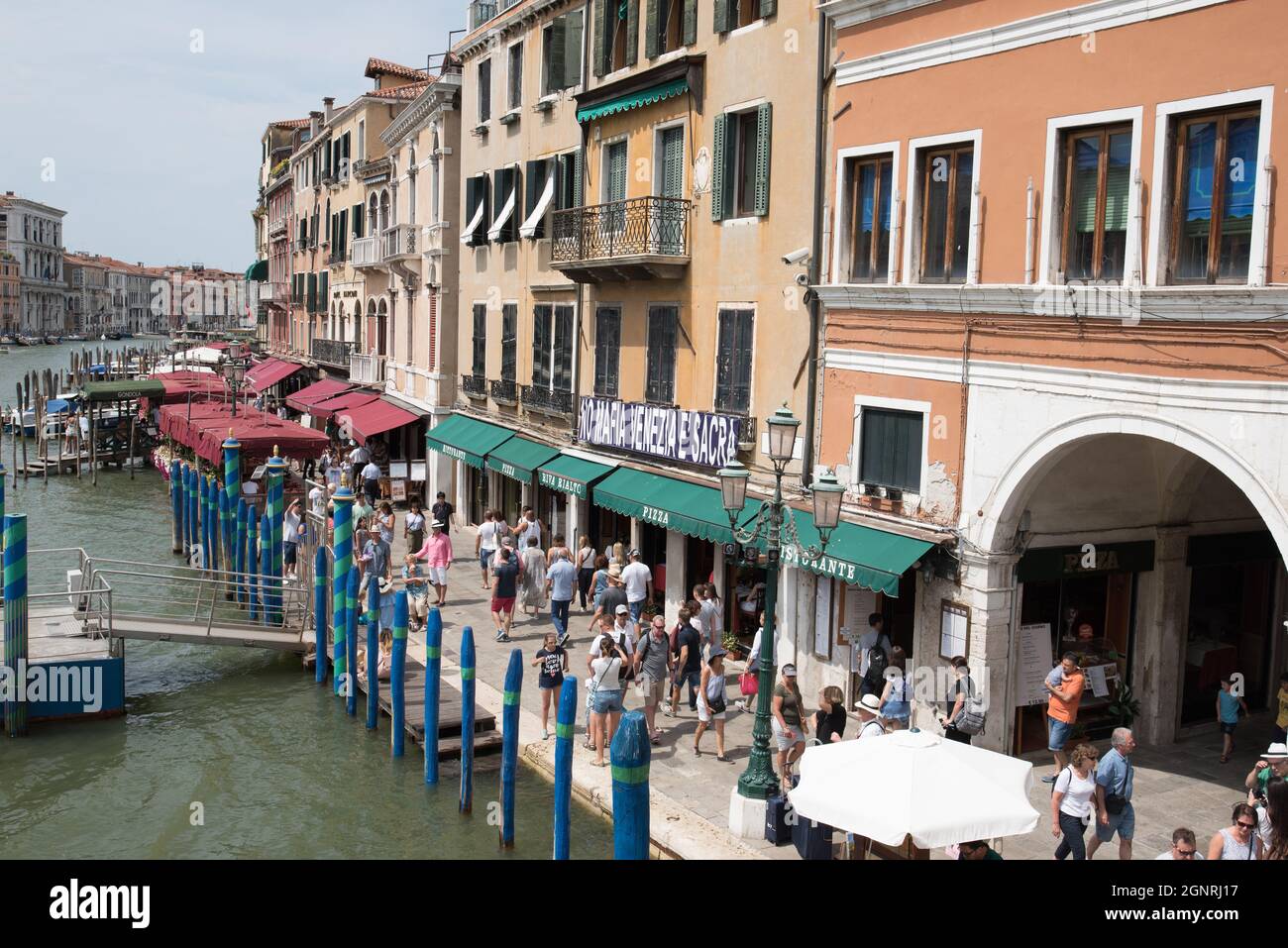 venedig venetien Italien Juli 24 2017 Blick von der rialtobrücke Stockfoto