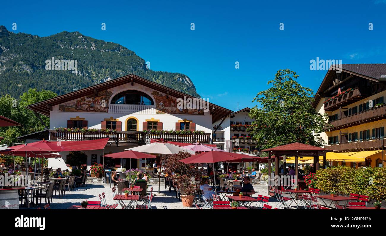 Restaurant In Garmisch Partenkirchen Stockfoto