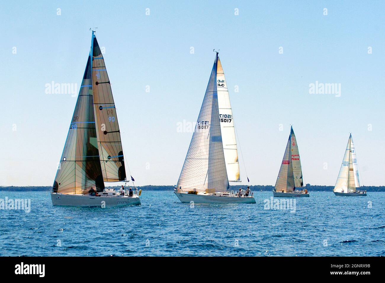 Port Huron, Michigan MI Mackinac Island jährliche Segelboot Race am Lake Huron Stockfoto