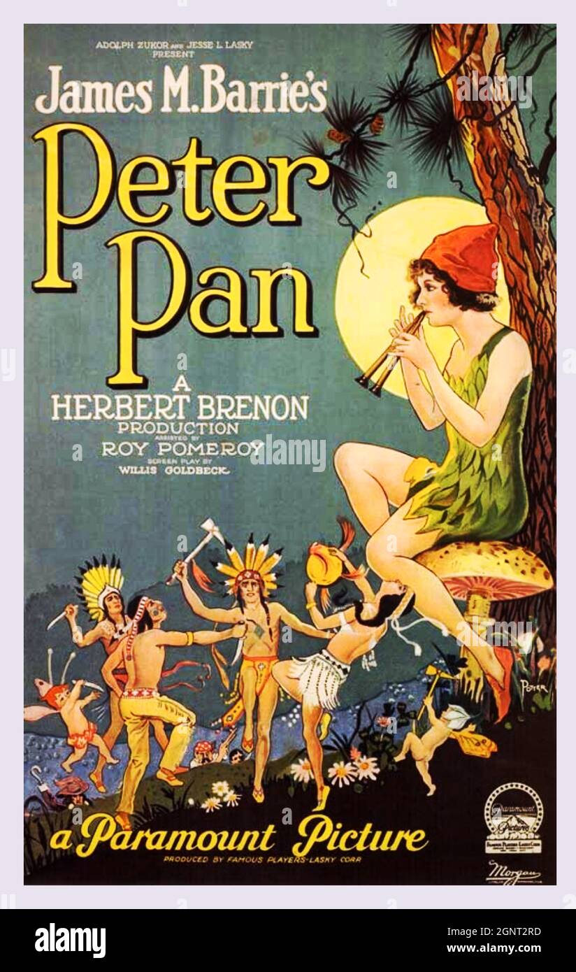 Klicken Sie auf das amerikanische Filmposter - Peter Pan Stockfoto