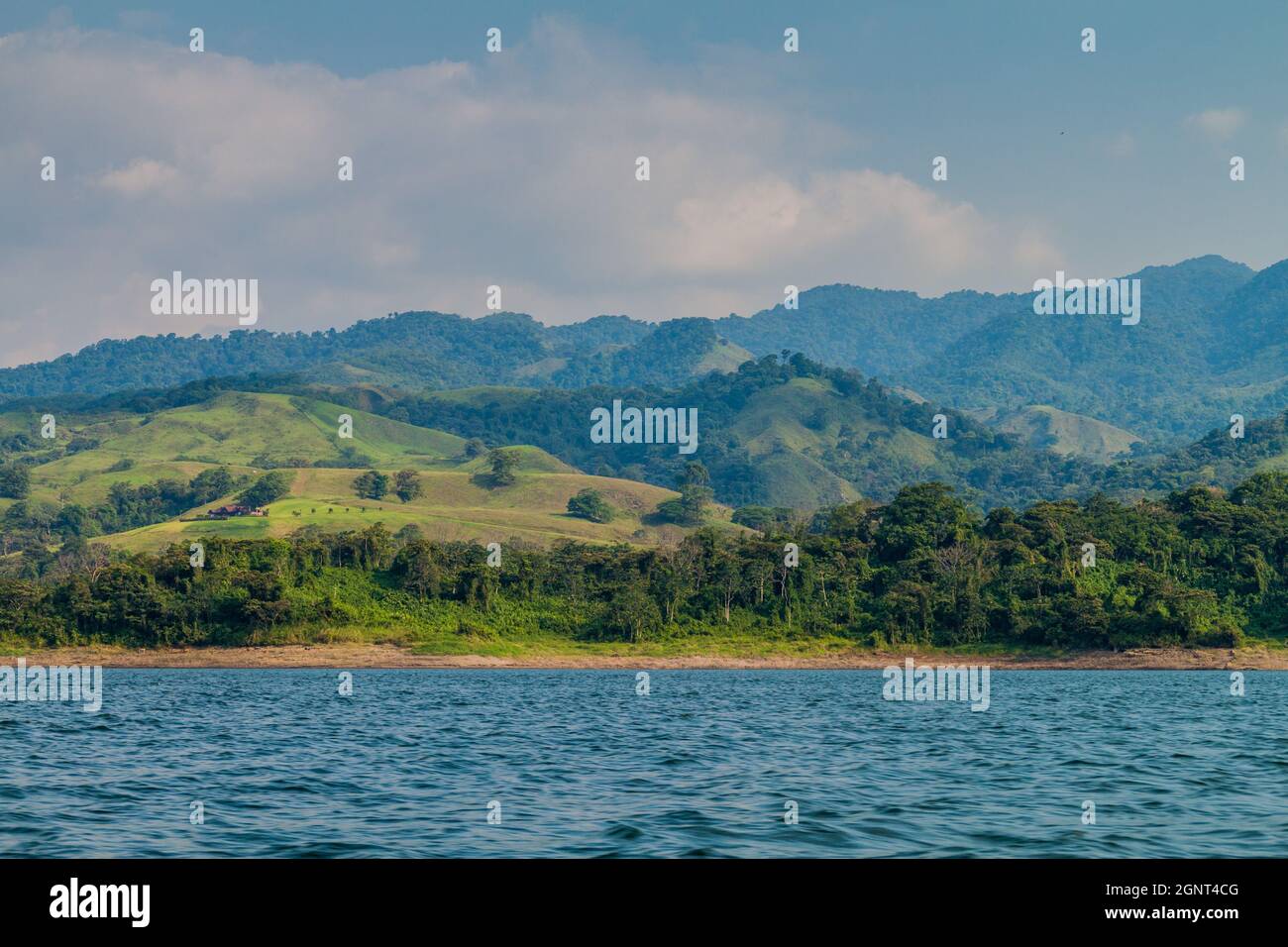 Landschaft in der Nähe des Stausees Laguna de Arenal, Costa Rica Stockfoto