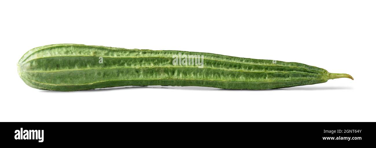 Geriffelte Kürbis, Gemüse isoliert auf weißem Hintergrund Stockfoto