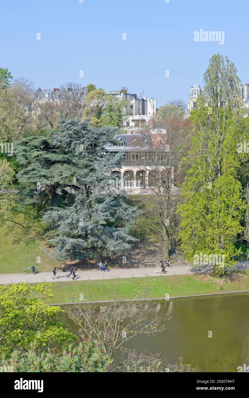 France, Paris (75), 19ème arr, le Parc des Buttes Chaumont // France, Paris, Buttes Chaumont Park Stockfoto