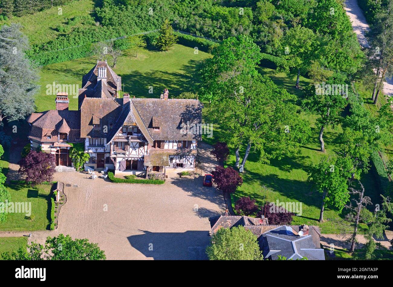 Frankreich, Val-d'Oise (95), Parc naturel régional du Vexin français, Val-d'Oise (Département), Parc naturel régional du Vexin français, patrimoine immobi Stockfoto