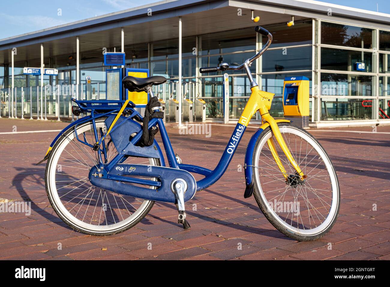 OV-fiets Fahrrad am Bahnhof Barendrecht Stockfoto