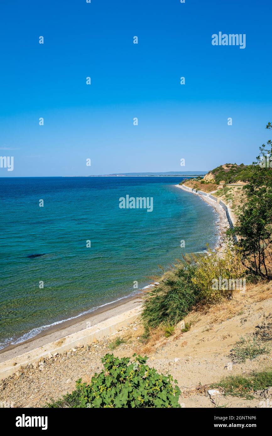 ANZAC Bucht Ort des Ersten Weltkriegs Landung der ANZACs auf der Halbinsel Gallipoli in der Region Canakkale, Türkei. Stockfoto