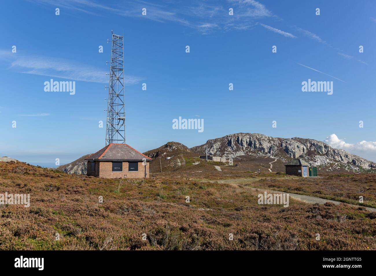 Holy Island, Wales: Holyhead South Stack-Antenne und DAB-Sender, Anglesey Stockfoto