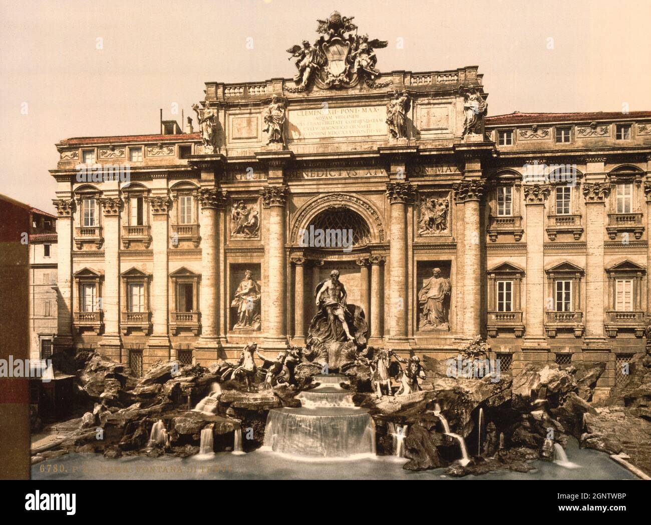 Der barocke Trevibrunnen, Rom, Italien ca. 1890 Stockfoto