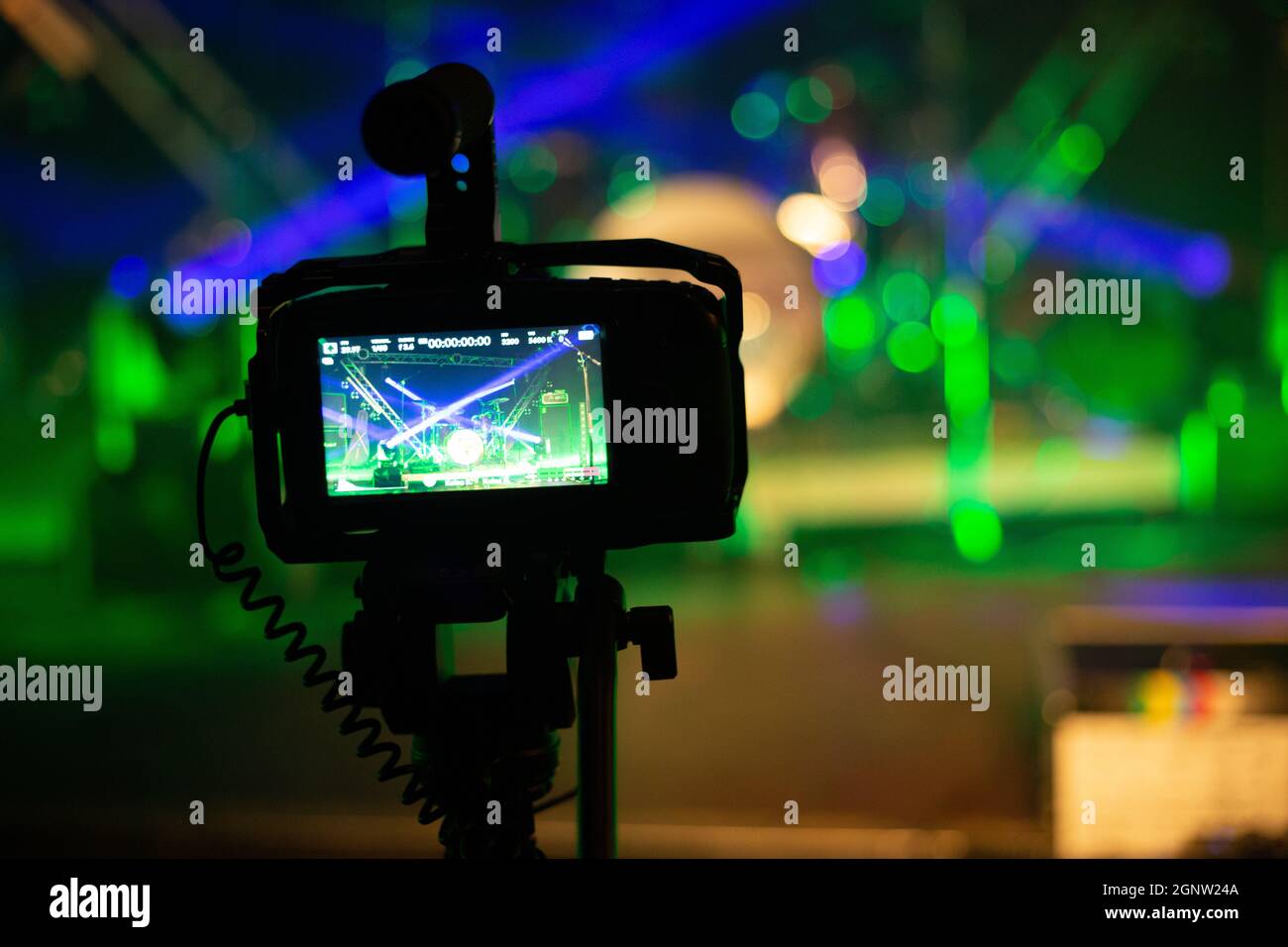 Kamera in Musikvideo Stockfoto