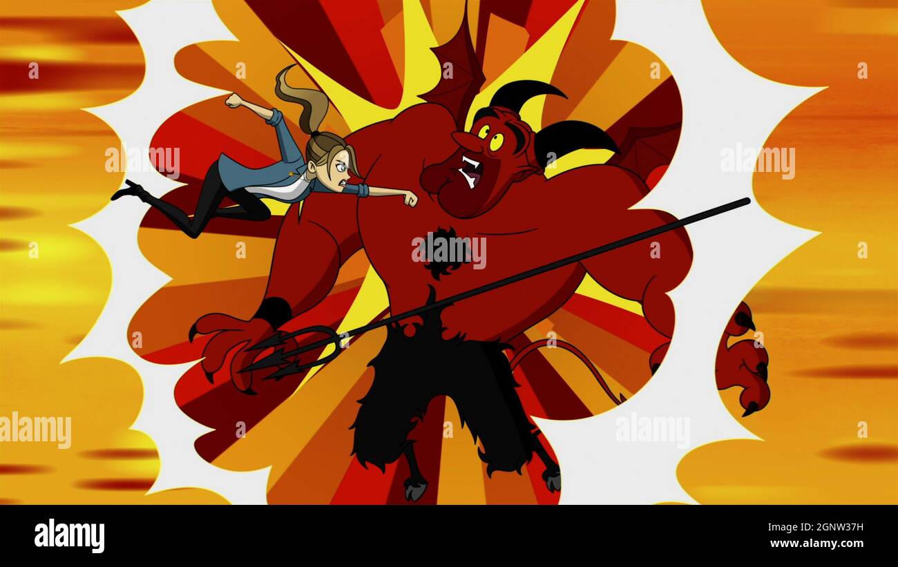 LUCIFER, von links: Chloe Decker (Stimme: Lauren Deutsch), Lucifer Morningstar (Stimme: Tom Ellis), Yabba Dabba Do Me', (Saison 6, ep. 603, ausgestrahlt am 10. September 2021). Foto: ©Netflix / Courtesy Everett Collection Stockfoto