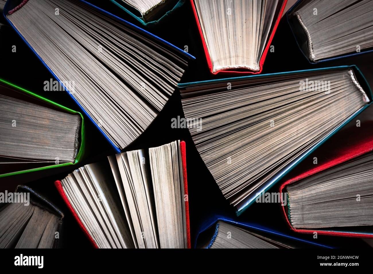 hardback Bücher alten Jahrgang Nahaufnahme Stockfoto