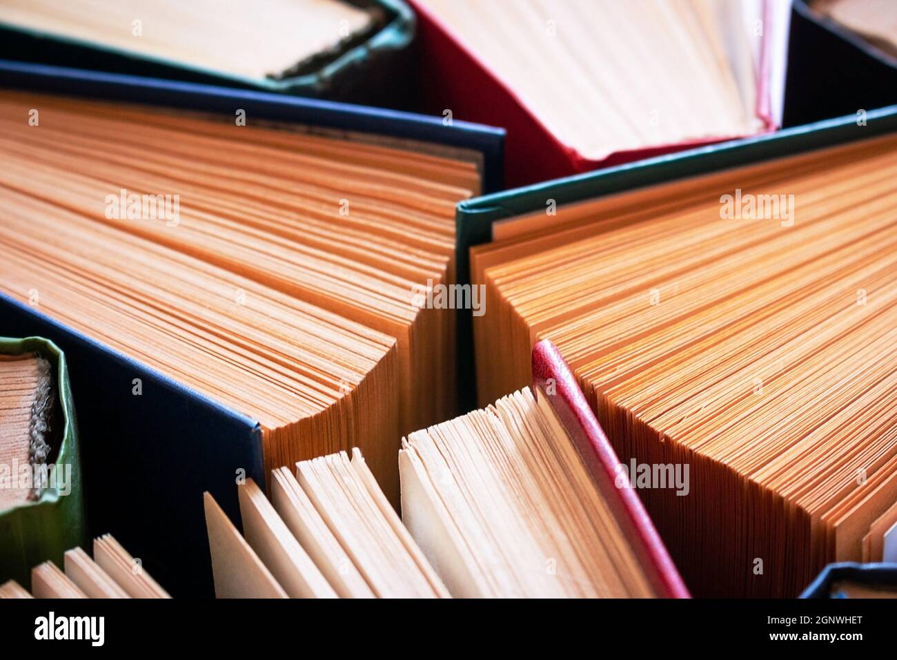 Bücher klassische Literatur für den Unterricht Hardcover Nahaufnahme Stockfoto