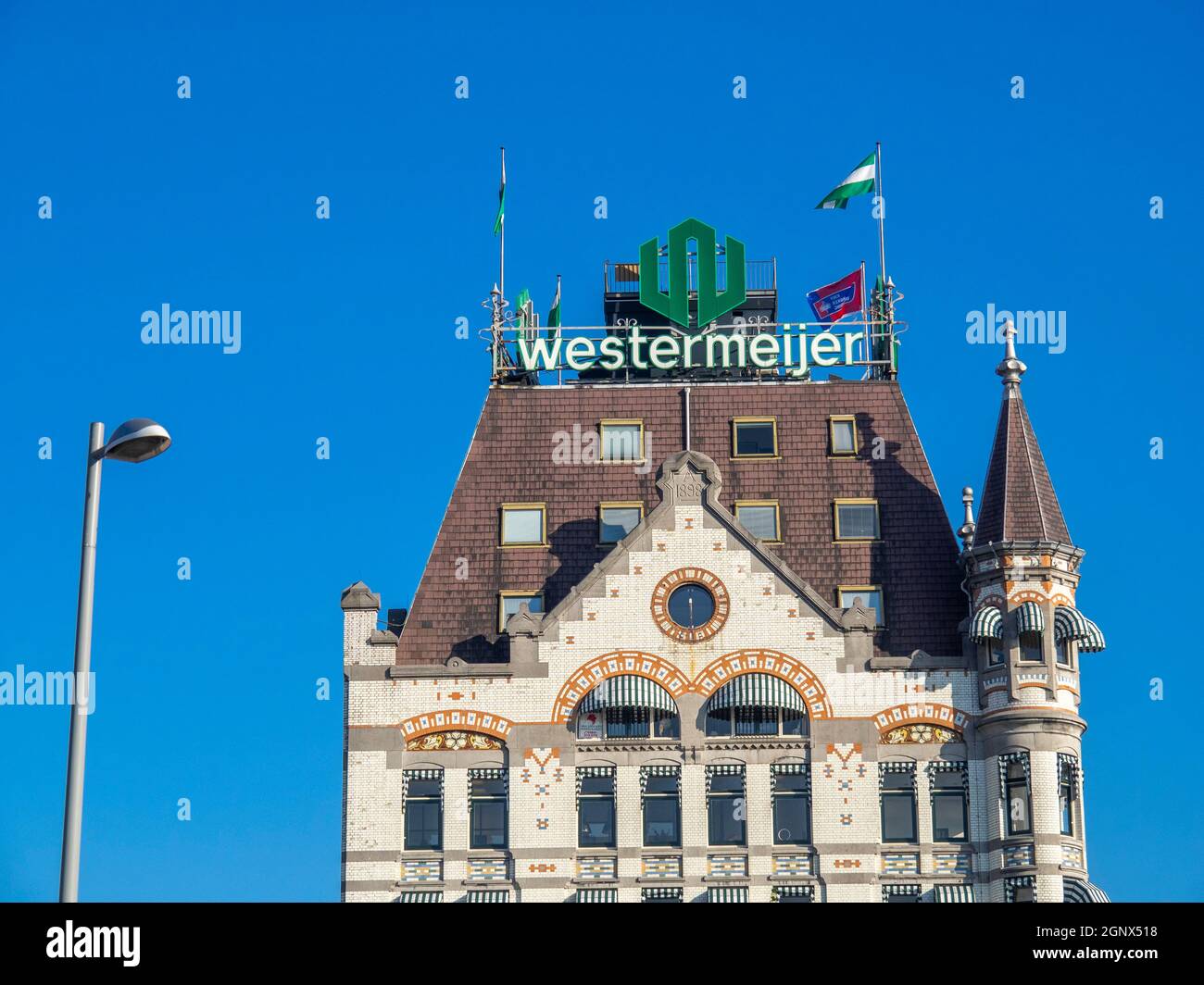 Der Gipfel des Witte Huis in Oude Haven - Rotterdam Stockfoto