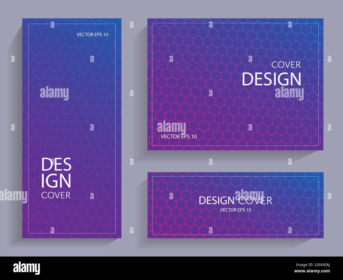 Satz von Broschüren mit geometrischen Formen Stock Vektor