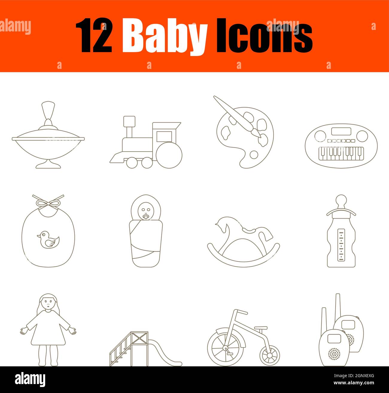 Baby-Symbol Eingestellt Stock Vektor