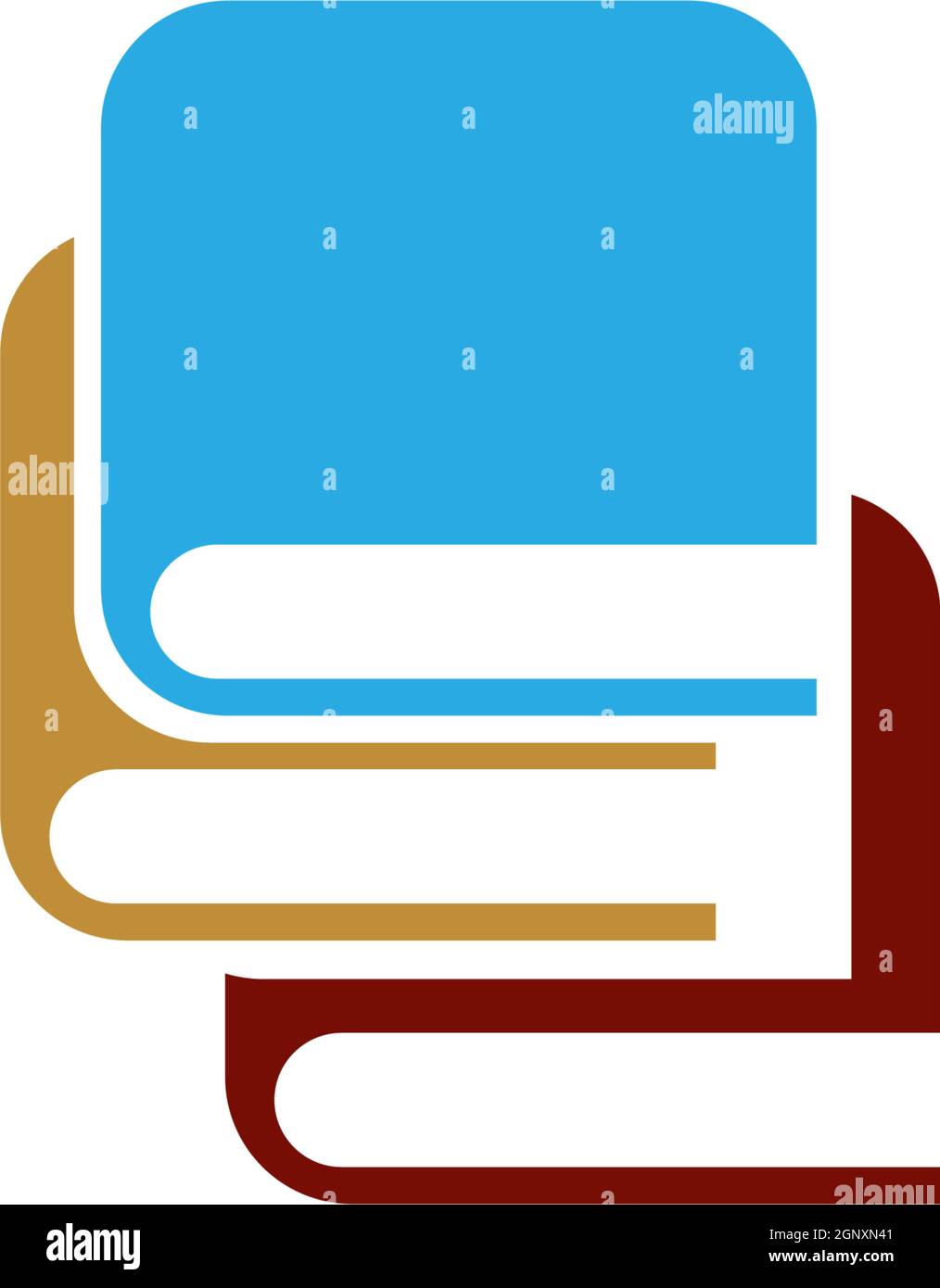 Vektor für Design-Vorlagen für Buchlogo-Symbole Stock Vektor
