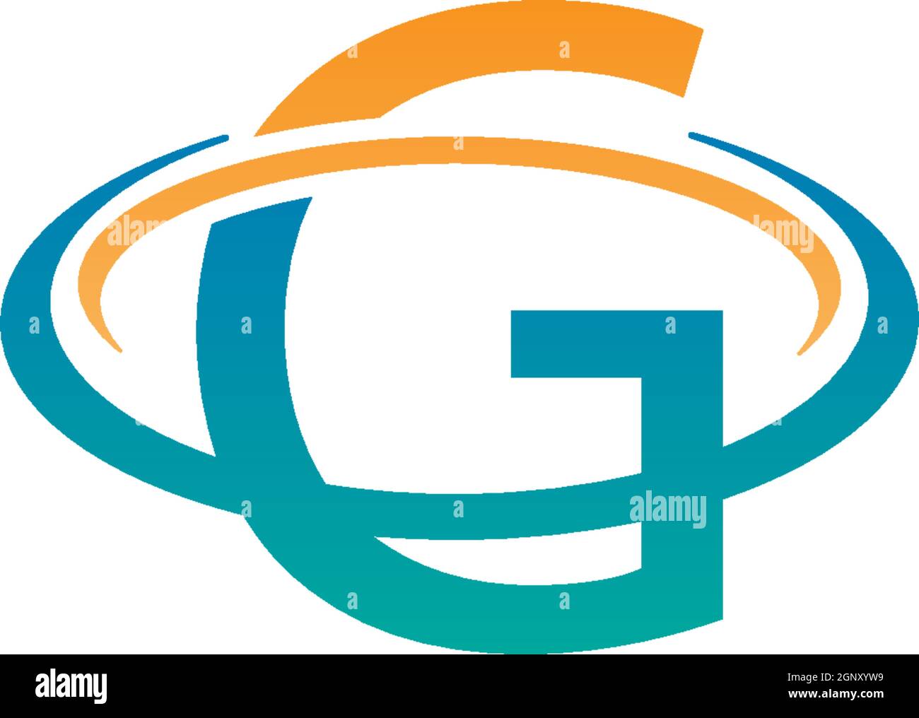 G Buchstabe Kreis Logo, Konzept Buchstabe G + Symbol Kreis Illustration Stock Vektor