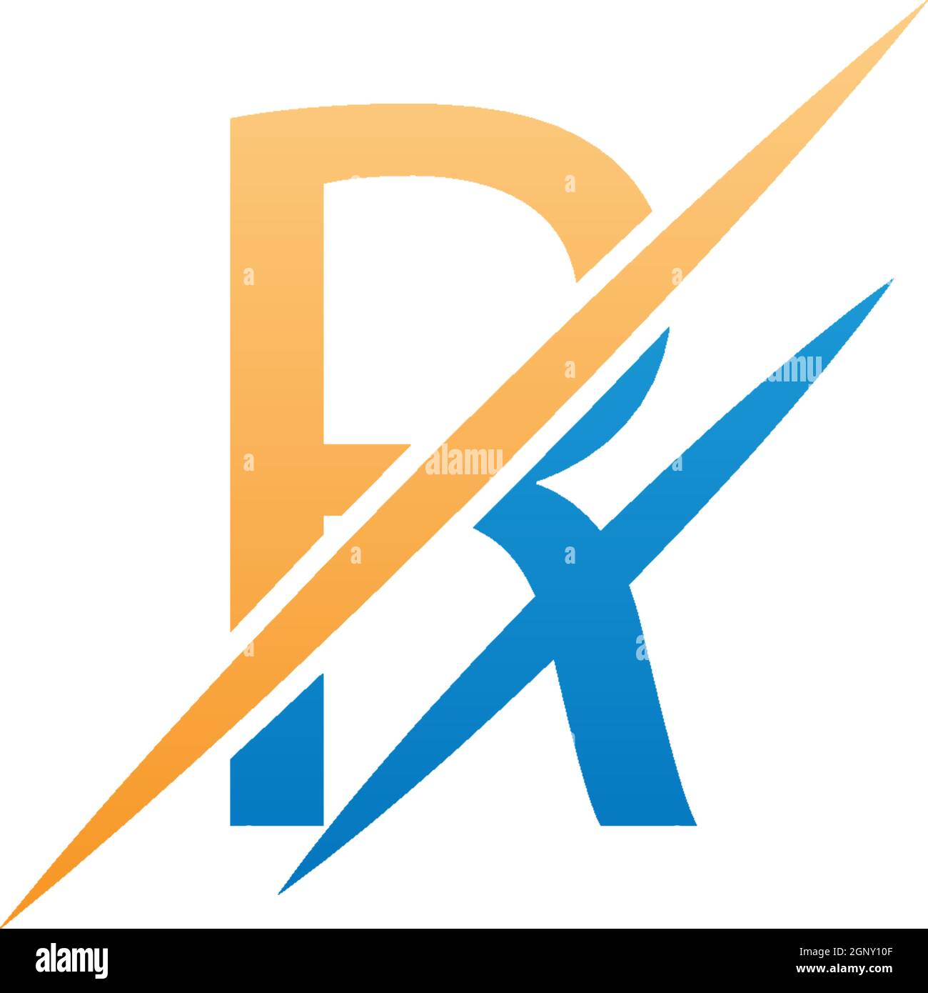 R Letter Slash Logo, Concept Letter R + Icon Slash Illustration Stock Vektor