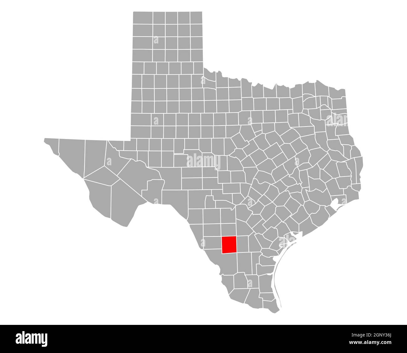 Karte von La Salle in Texas Stockfoto