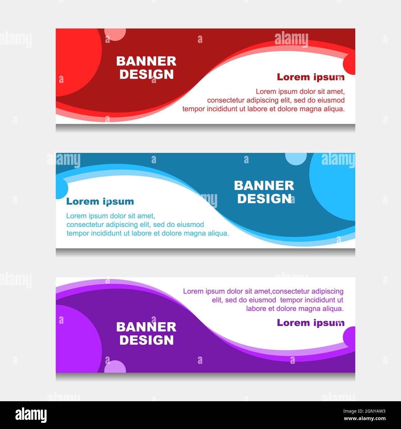 Set von Design Banner Web Template. Kann für Workflow-Layout, Diagramm, Web-Design. Und Label Vector verwendet werden Stock Vektor