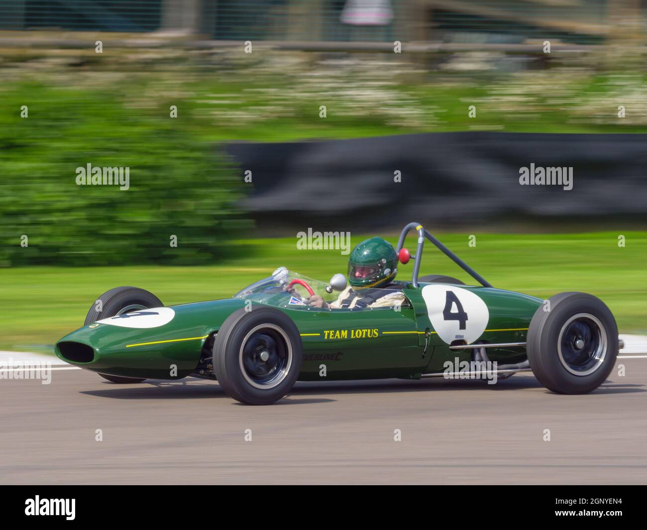 1962 Ex-Team Lotus 22 auf der Goodwood Rennstrecke Stockfoto