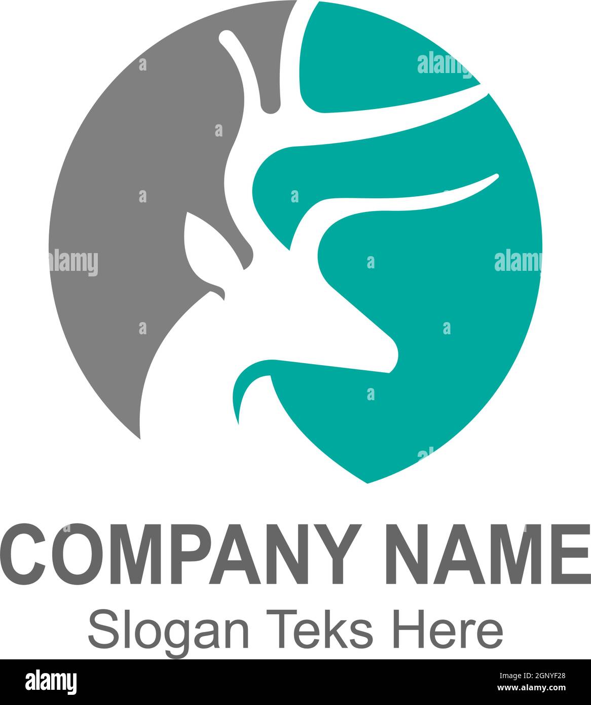 Deer Logo Symbol Illustration Design Vektor Stock Vektor