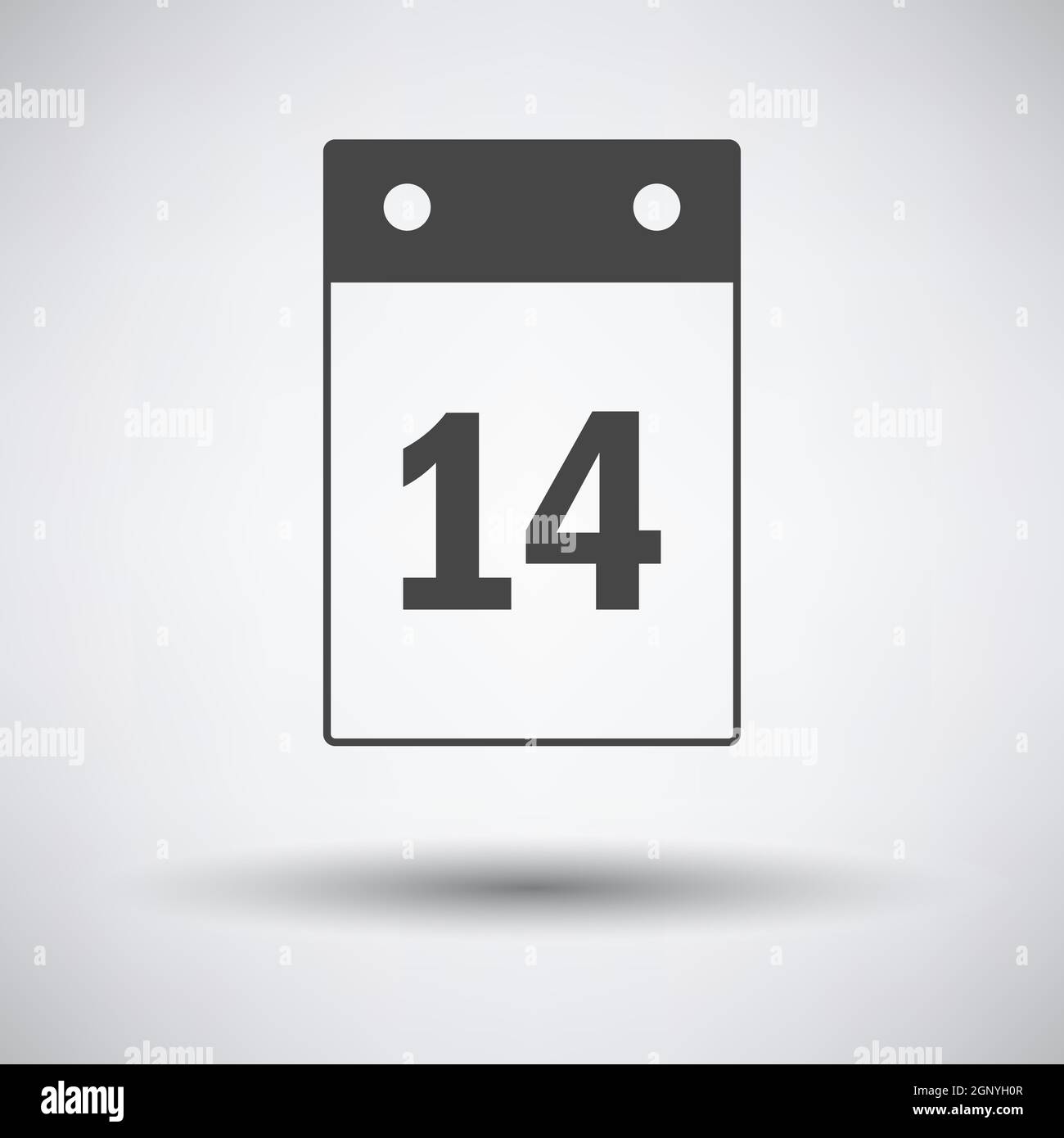 Kalendersymbol Für Den Valentinstag Stock Vektor