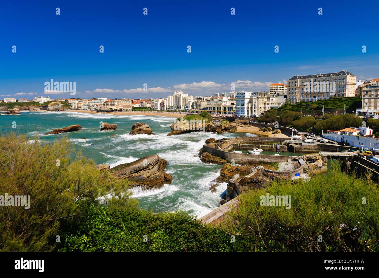 Stadtbild von Biarritz Stockfoto