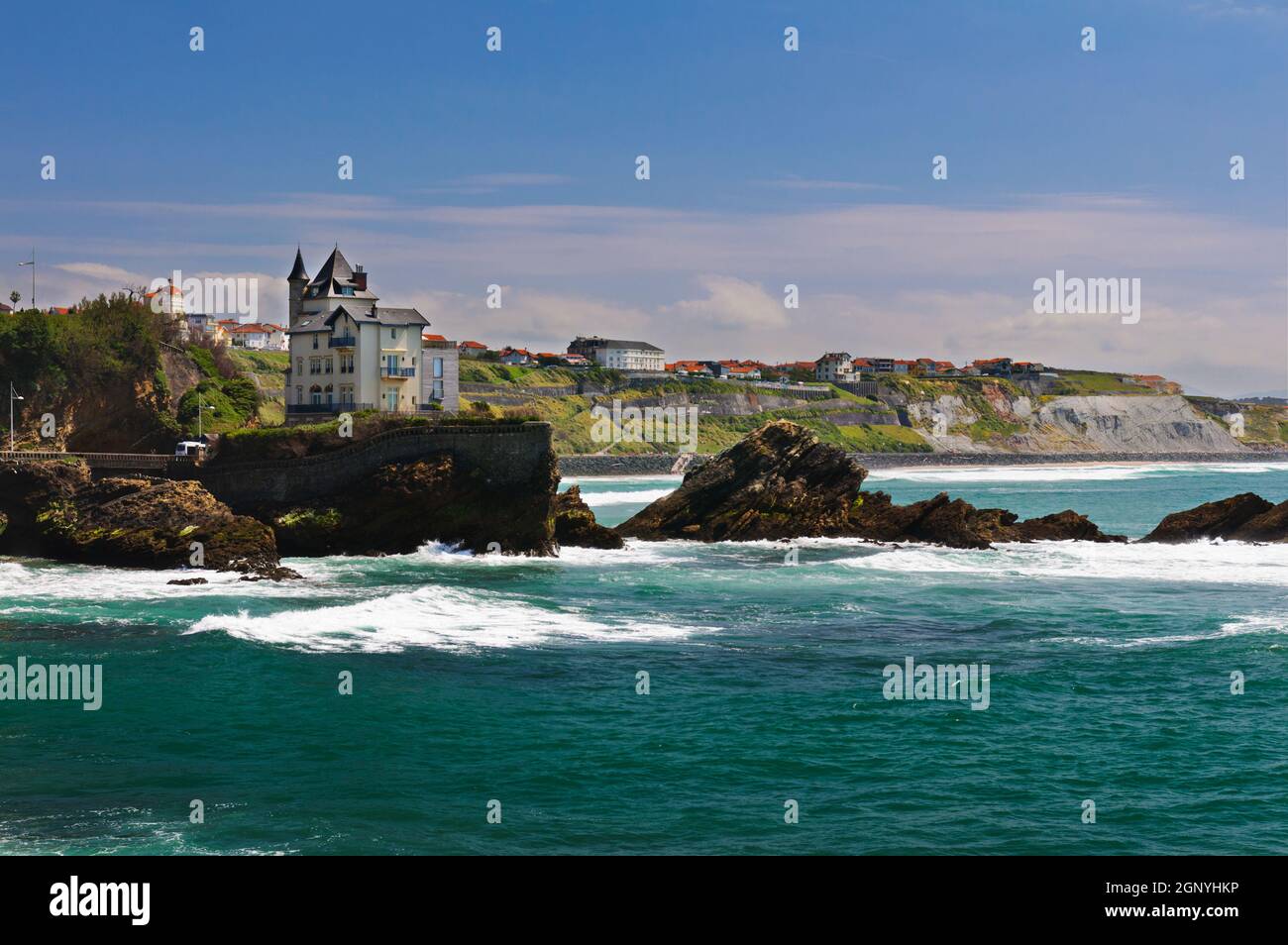 Küste von Biarritz Stockfoto