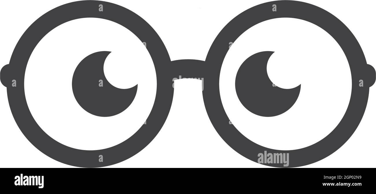 Sonnenbrille mit Logo-Symbol-Vektor-Illustration für das Auge Stock Vektor