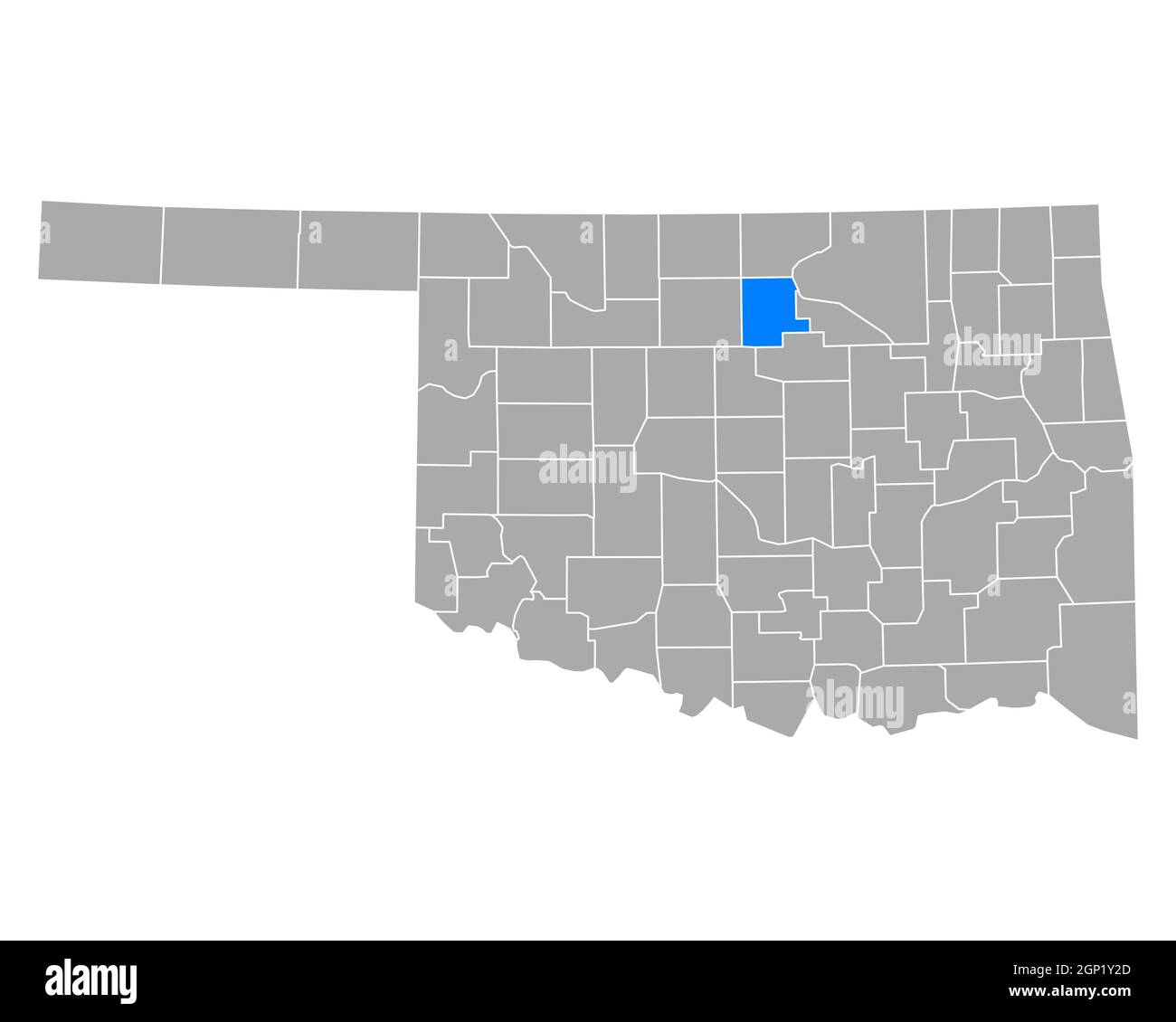 Karte von Noble in Oklahoma Stockfoto