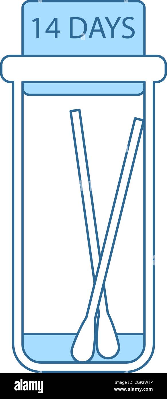 Symbol Für Covid-Teströhrchen Stock Vektor