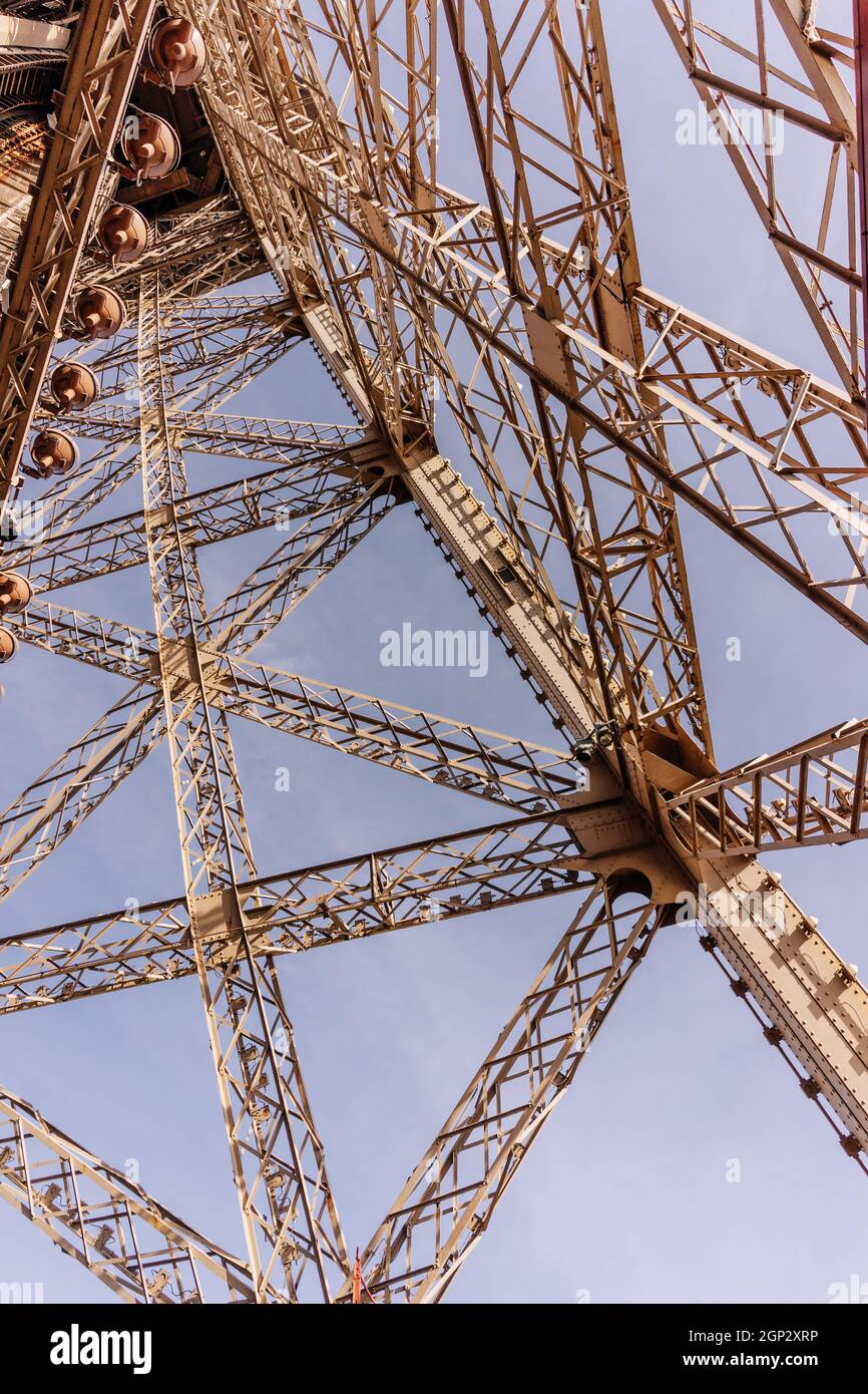 Detail des Eiffelturms in Paris Stockfoto
