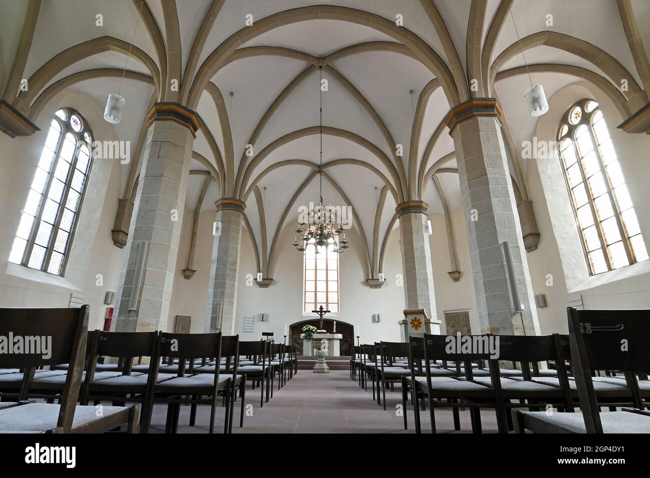 Gotische Hallenkirche in Petershagen Stockfoto