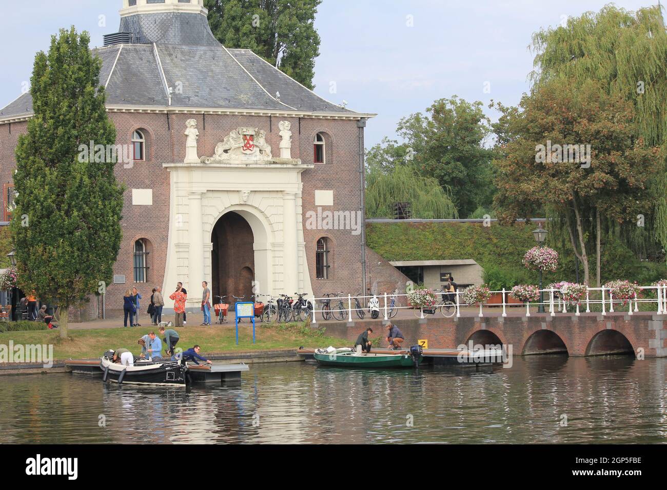 Zijlpoort in Leiden, Niederlande Stockfoto