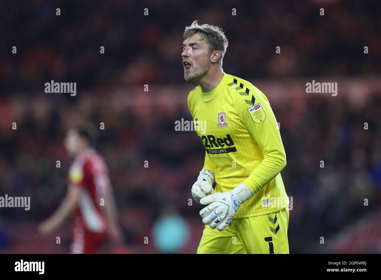 MIDDLESBROUGH, GROSSBRITANNIEN. 28. SEPTEMBER: Joe Lumley von Middlesbrough während des Sky Bet Championship-Spiels zwischen Middlesbrough und Sheffield United am Dienstag, den 28. September 2021 im Riverside Stadium, Middlesbrough. (Kredit: Mark Fletcher | MI News) Kredit: MI Nachrichten & Sport /Alamy Live News Stockfoto