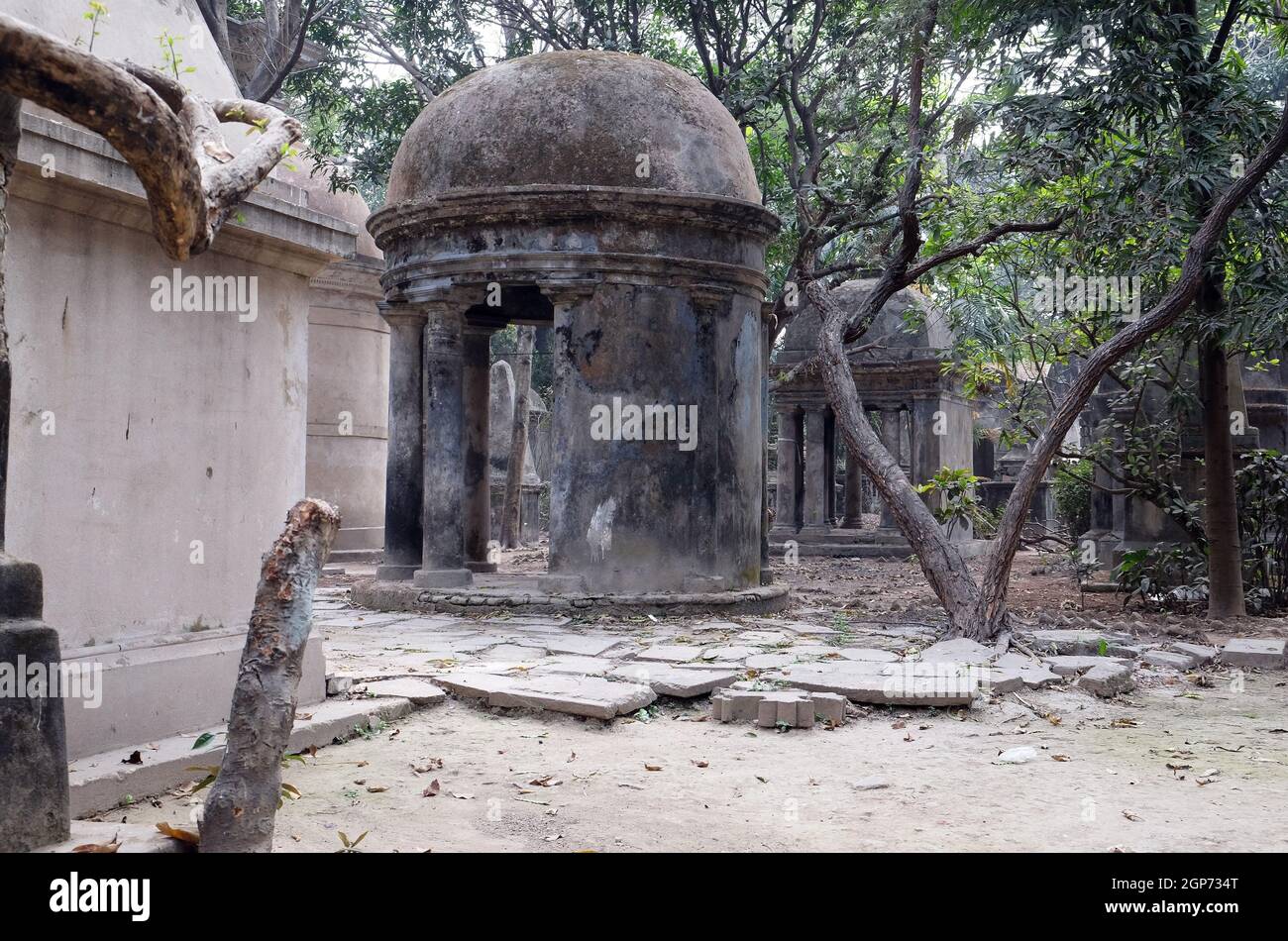 Kolkata Park Street Cemetery, Indien Stockfoto