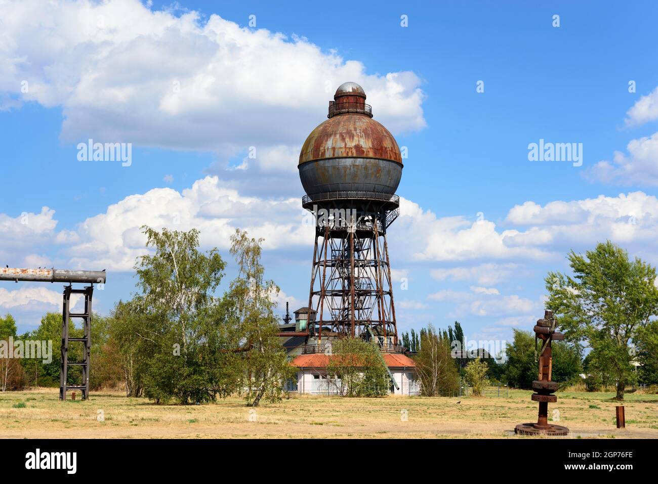 Historischer Wasserturm, erbaut 1921, Ilseder Huette, Ilsede, Peine, Niedersachsen, Deutschland Stockfoto